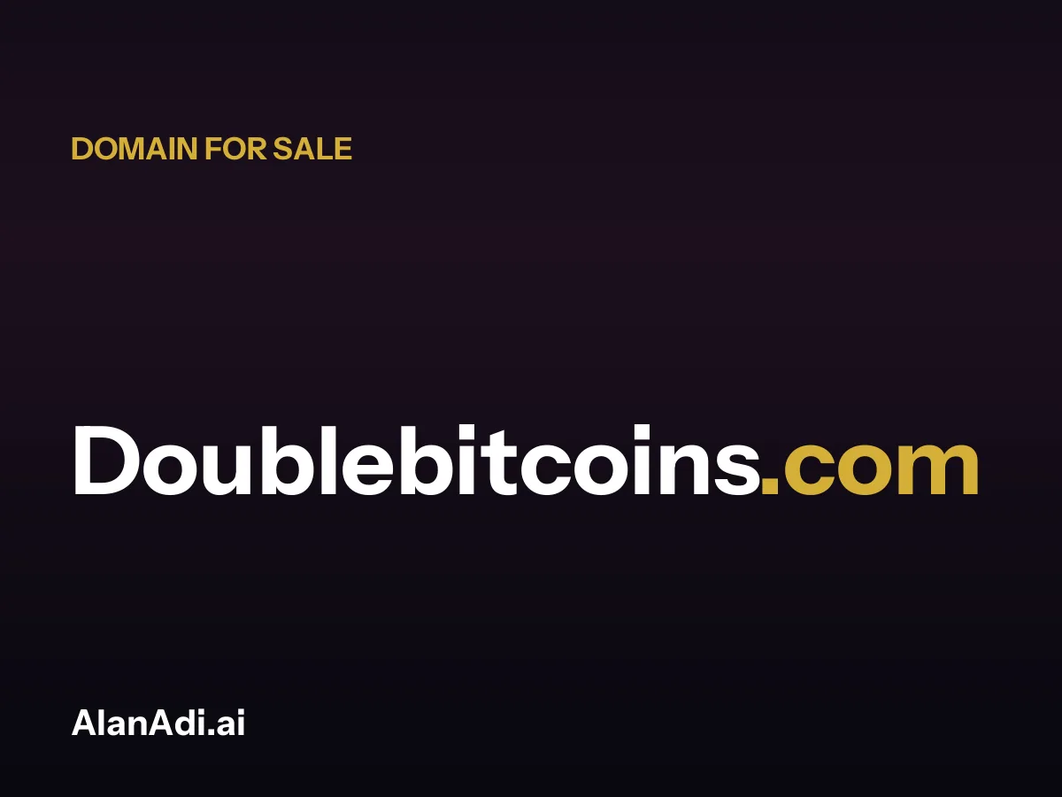 double bitcoins — Doublebitcoins.com domain for sale